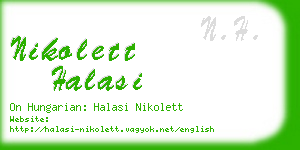 nikolett halasi business card